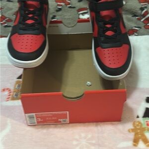 Nike Kids Red and Black Sneakers